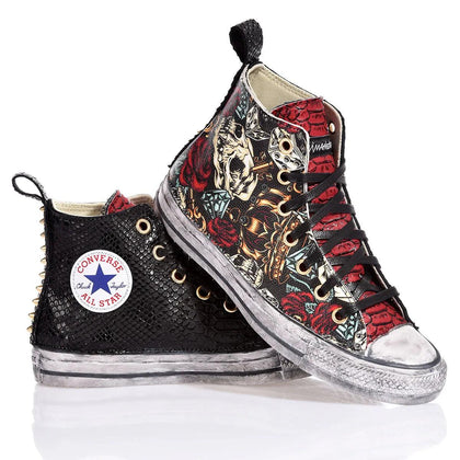 Converse Red Skull Chuck Taylor Hi Animalier,Borchie