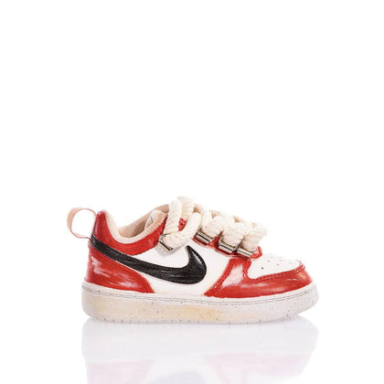 Nike Baby Red Vintage Court Vision Dipinto