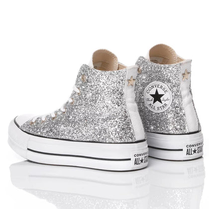 Converse Platform Glitter Argento Platform Glitter