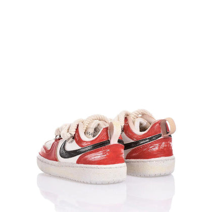 Nike Baby Red Vintage Court Vision Dipinto