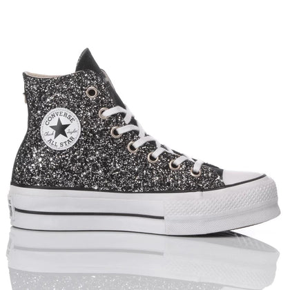 Converse Platform Glitter Nero Platform Glitter