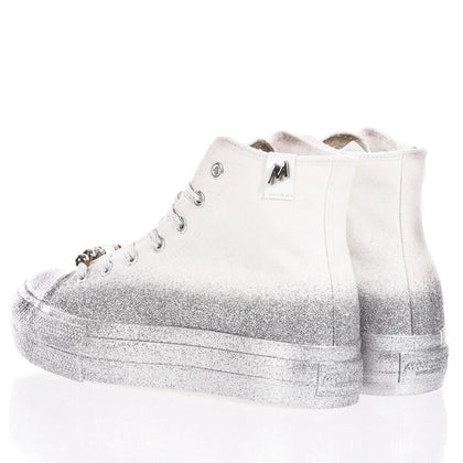 Mimanera Airlines Platform Silver Glittery Airlines Platform Glitter