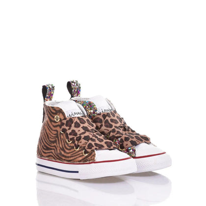 Converse Baby Tiger Rainbow Chuck Taylor Hi Animalier,Glitter