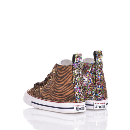 Converse Baby Tiger Rainbow Chuck Taylor Hi Animalier,Glitter