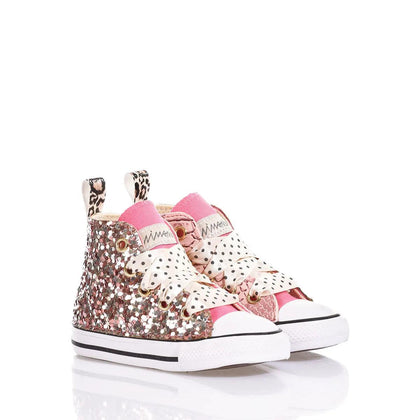Converse Baby Pink Spark Chuck Taylor Hi Animalier,Glitter