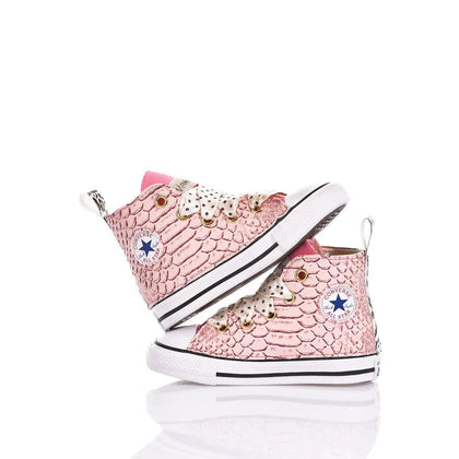 Converse Baby Pink Spark Chuck Taylor Hi Animalier,Glitter