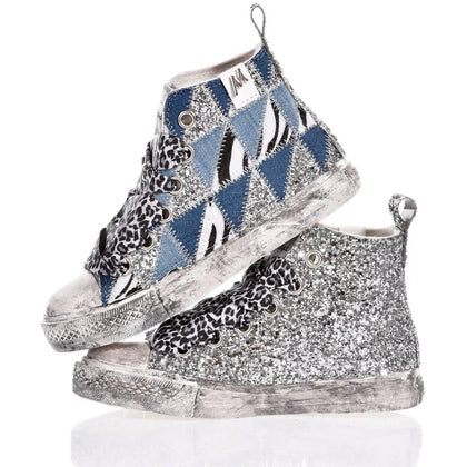 Mimanera Airlines Junior Denim Patch Airlines Animalier,Delavato,Glitter,Special