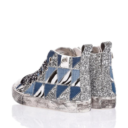 Mimanera Airlines Junior Denim Patch Airlines Animalier,Delavato,Glitter,Special