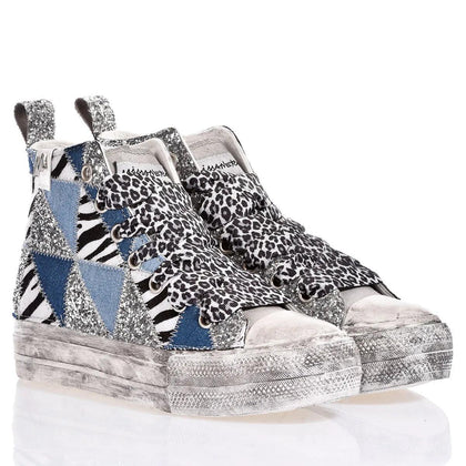 Mimanera Airlines Platform Denim Patch Airlines Platform Animalier,Delavato,Glitter,Special