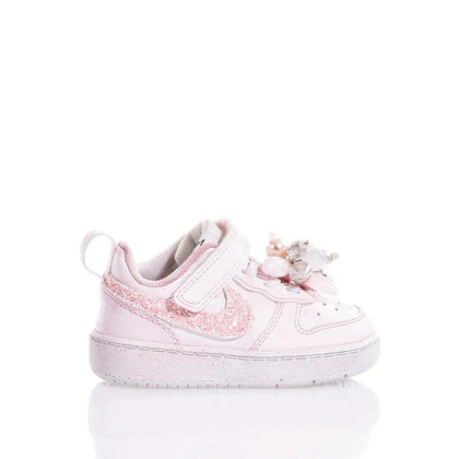 Nike Baby Pink Ice Court Vision Delavato,Glitter