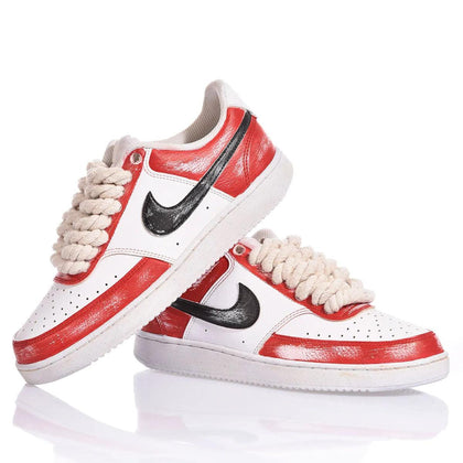 Nike Red Vintage Court Vision Dipinto