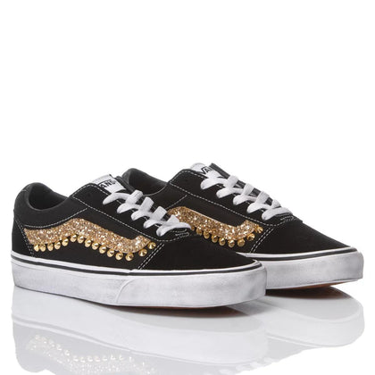 Vans Glitter Wave Gold Old Skool Borchie,Glitter
