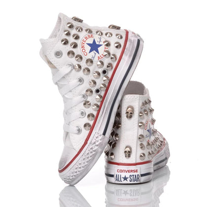 Converse Junior Borchia Bianca Chuck Taylor Hi Borchie