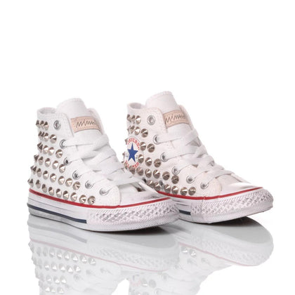 Converse Junior Borchia Bianca Chuck Taylor Hi Borchie