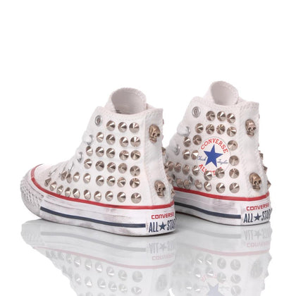 Converse Junior Borchia Bianca Chuck Taylor Hi Borchie