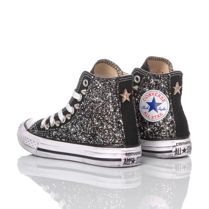 Converse Junior Glitter Black Chuck Taylor Hi Glitter