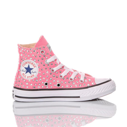Converse Junior Swarovski Pink Chuck Taylor Hi Swarovski