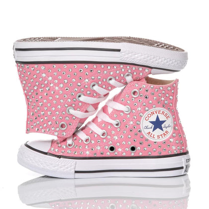 Converse Junior Swarovski Pink Chuck Taylor Hi Swarovski
