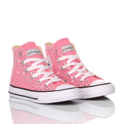 Converse Junior Swarovski Pink Chuck Taylor Hi Swarovski