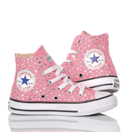 Converse Junior Swarovski Pink Chuck Taylor Hi Swarovski