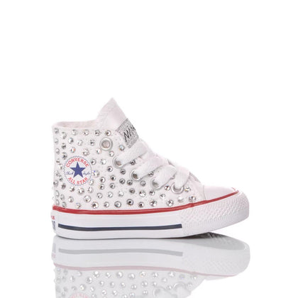 Converse Baby Swarovski Bianca Chuck Taylor Hi Swarovski