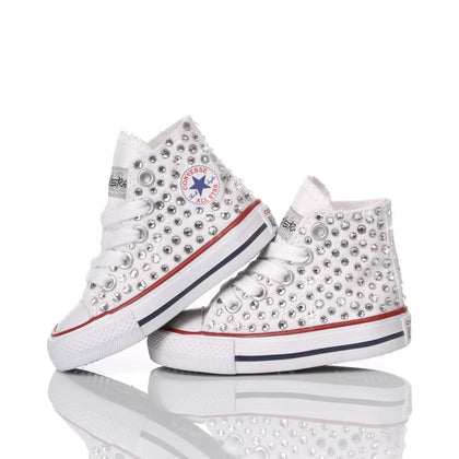 Converse Baby Swarovski Bianca Chuck Taylor Hi Swarovski