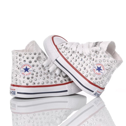 Converse Baby Swarovski Bianca Chuck Taylor Hi Swarovski