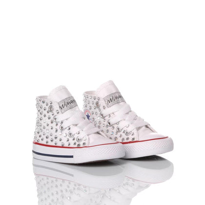Converse Baby Swarovski Bianca Chuck Taylor Hi Swarovski