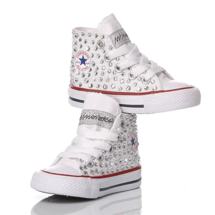 Converse Baby Swarovski Bianca Chuck Taylor Hi Swarovski