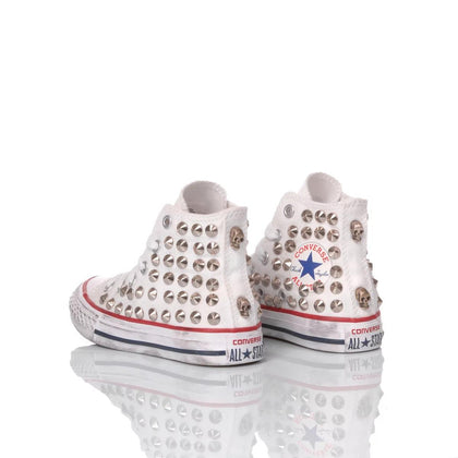 Converse Baby Borchia Bianca Chuck Taylor Hi Borchie