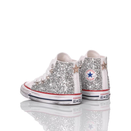 Converse Baby Glitter Silver Chuck Taylor Hi Glitter