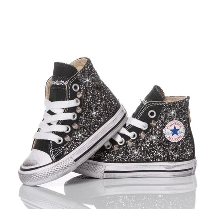 Converse Baby Glitter Black Chuck Taylor Hi Glitter