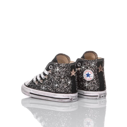 Converse Baby Glitter Black Chuck Taylor Hi Glitter