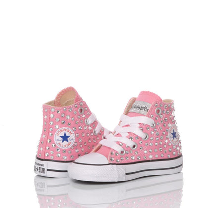 Converse Baby Swarovski Pink Chuck Taylor Hi Swarovski