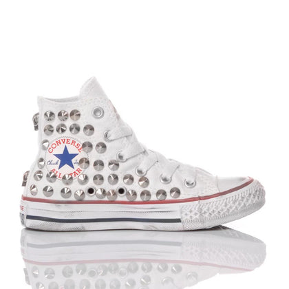 Converse Junior Borchia Bianca Chuck Taylor Hi Borchie