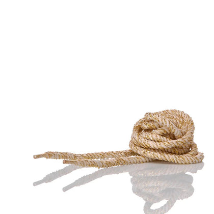 Lacci Spirale Bianco Oro 140 cm