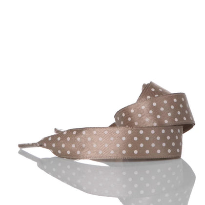 Lacci Raso Tortora Pois 110 cm