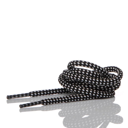 Lacci Tubolari Nero Bianco 110 cm