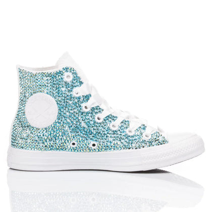 Converse Luxury Light Blue Chuck Taylor Hi Special,Swarovski