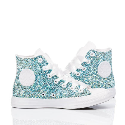 Converse Luxury Light Blue Chuck Taylor Hi Special,Swarovski