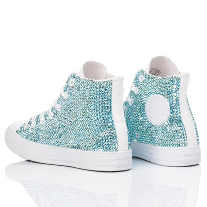 Converse Luxury Light Blue Chuck Taylor Hi Special,Swarovski