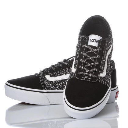 Vans Platform Glitter Black Old Skool Platform Glitter