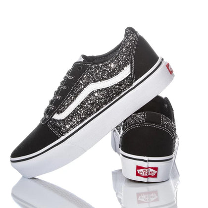 Vans Platform Glitter Black Old Skool Platform Glitter