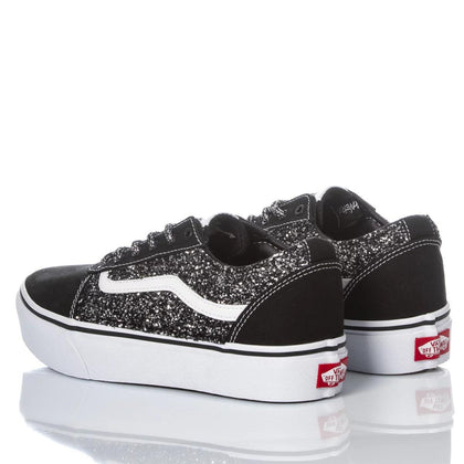 Vans Platform Glitter Black Old Skool Platform Glitter