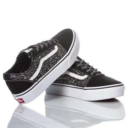 Vans Platform Glitter Black Old Skool Platform Glitter