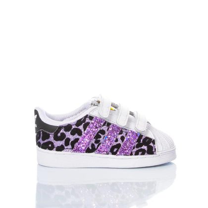 Adidas Superstar Baby Leo Purple Superstar Animalier,Glitter