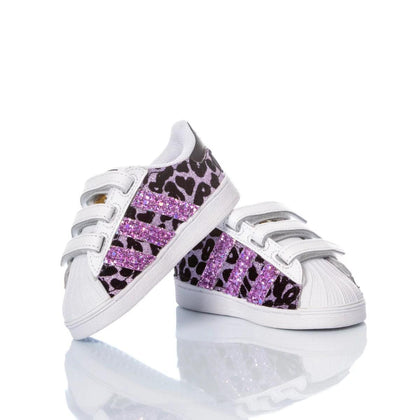 Adidas Superstar Baby Leo Purple Superstar Animalier,Glitter