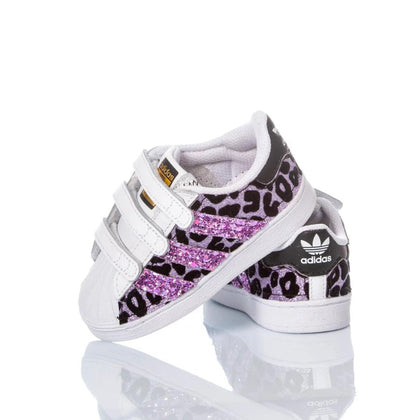 Adidas Superstar Baby Leo Purple Superstar Animalier,Glitter