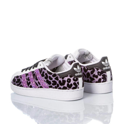 Adidas Superstar Junior Leo Purple Superstar Animalier,Glitter