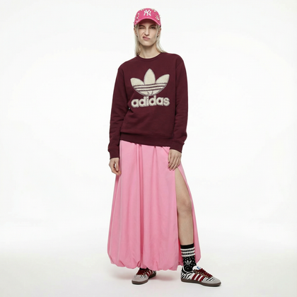 Felpa Bordeux con Perle e Swarovski